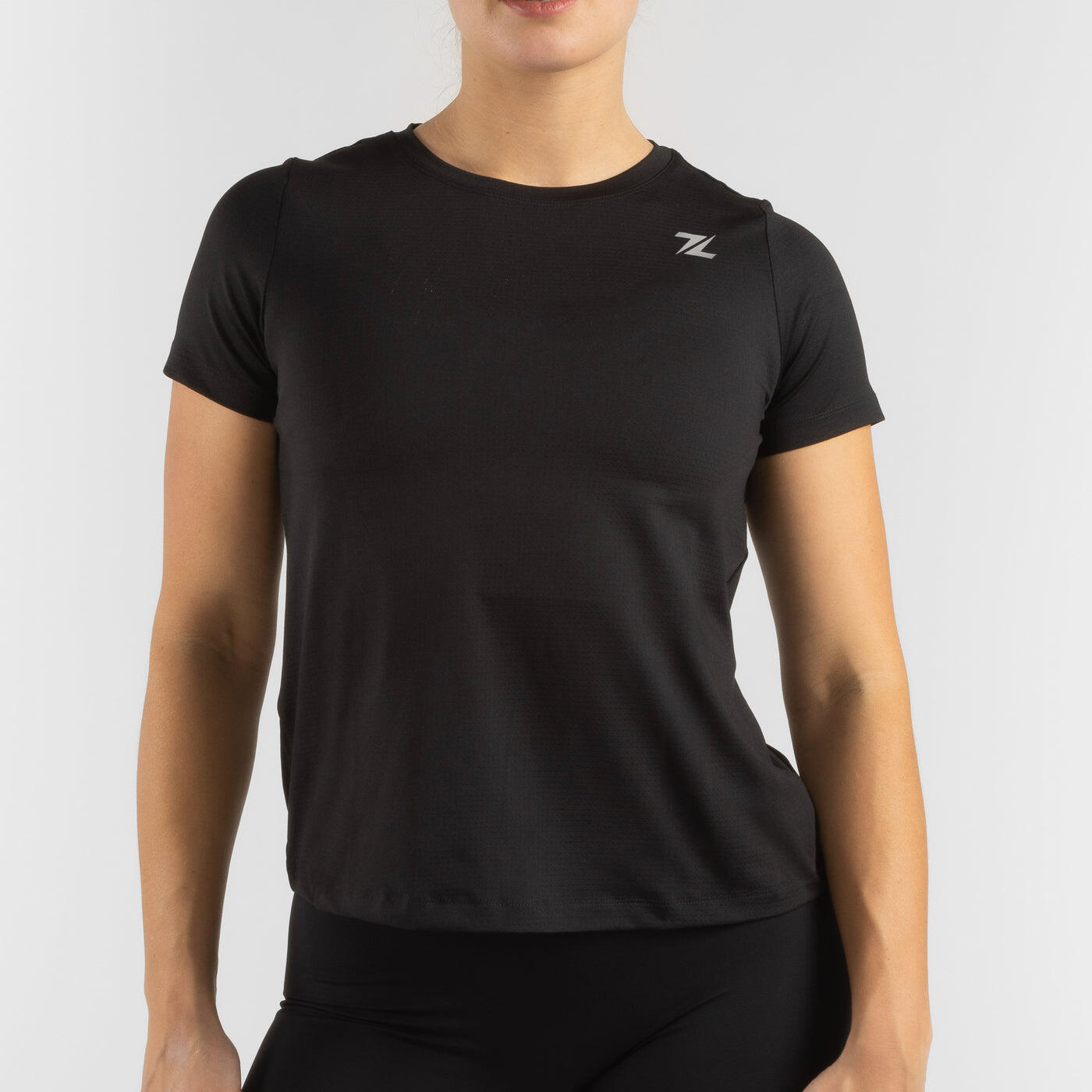 T-shirt de sport ZEUZ pour femme, noir, taille S 1/7
