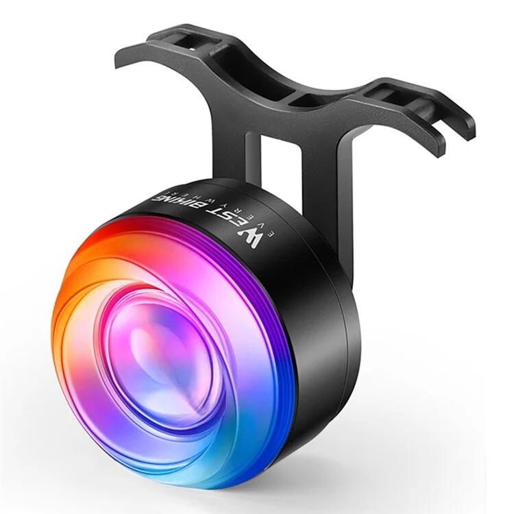 WEST BIKING Smart bicycle taillight with colorful light alarm