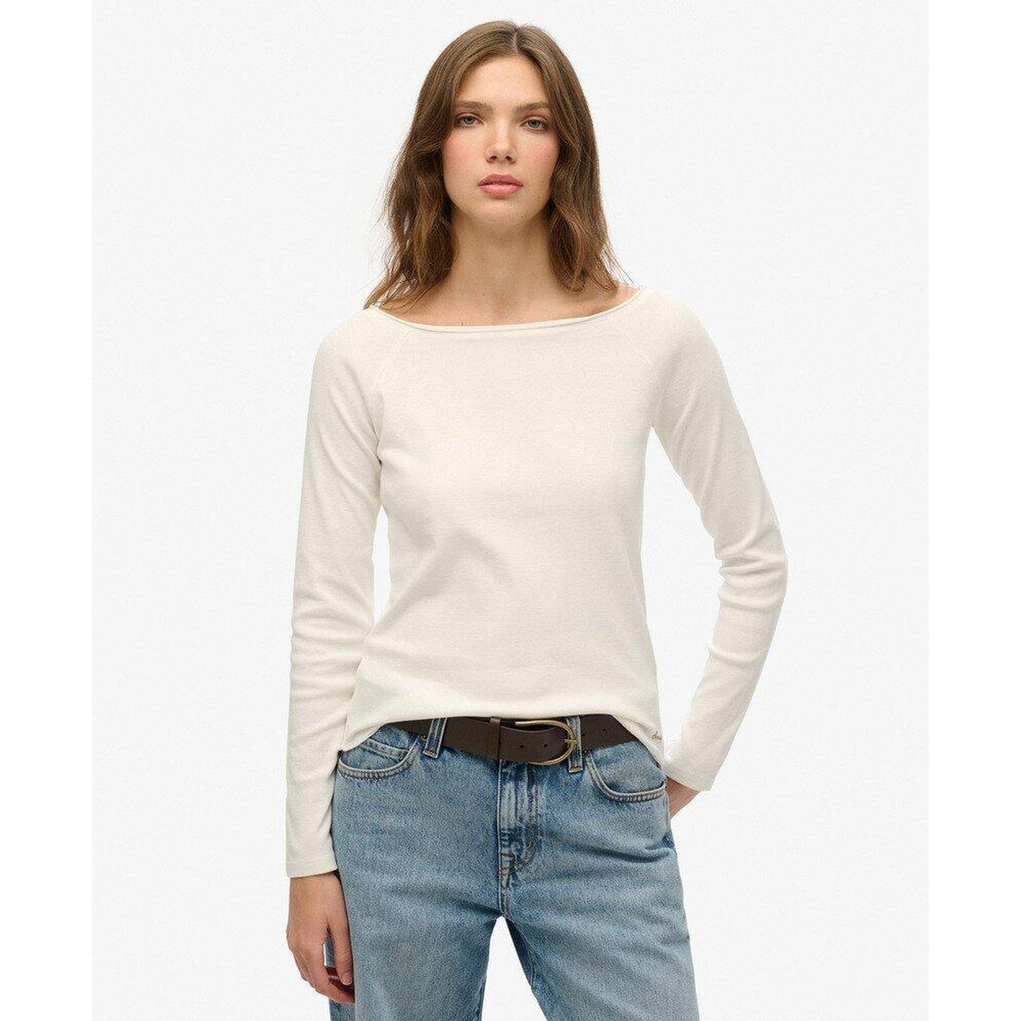 Superdry - Haut Bardot Épaules Dénudées - Sous Pull - Blanc - Decathlon