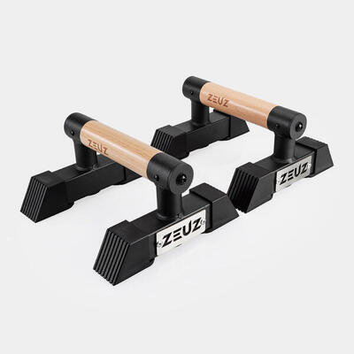 ZEUZ Holz Parallettes für Calisthenics, CrossFit & Turnen - 12,5 CM hoch