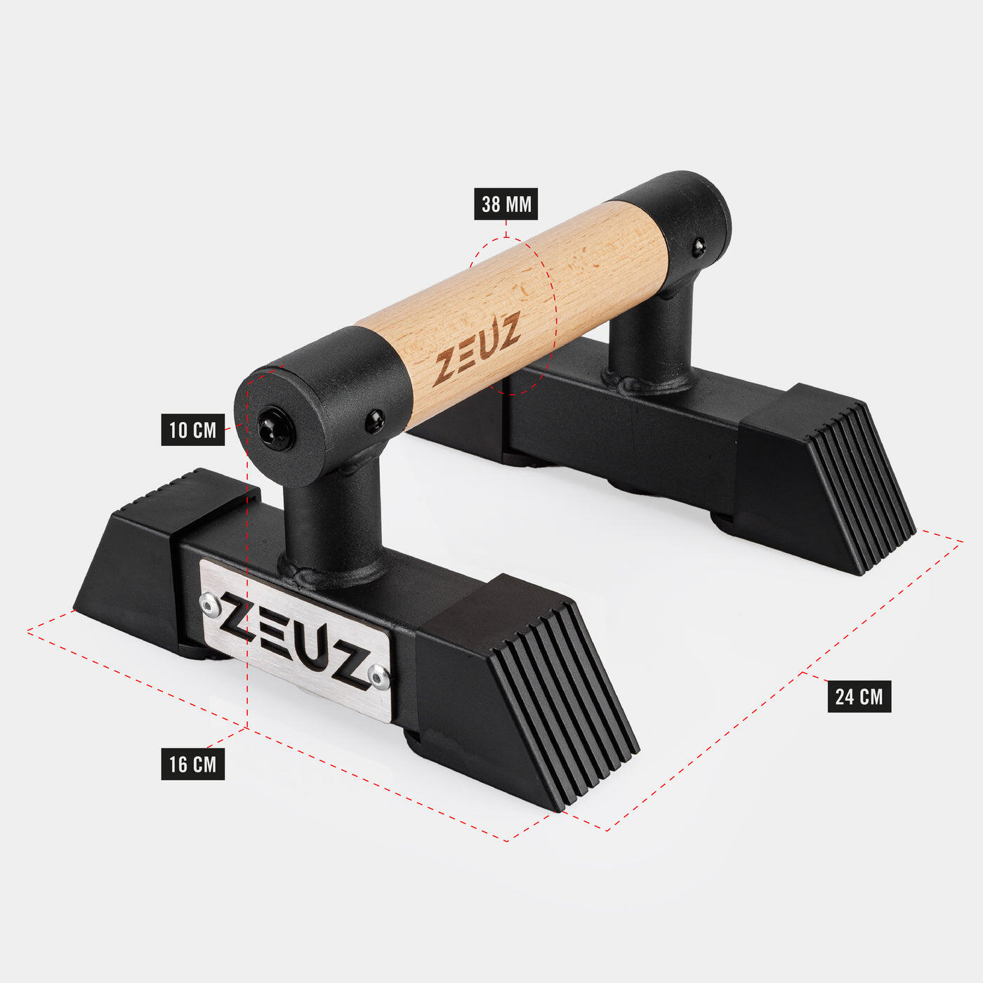 Parallettes en bois ZEUZ pour la callisthénie, le Functional – Hauteur : 12,5 cm 4/7