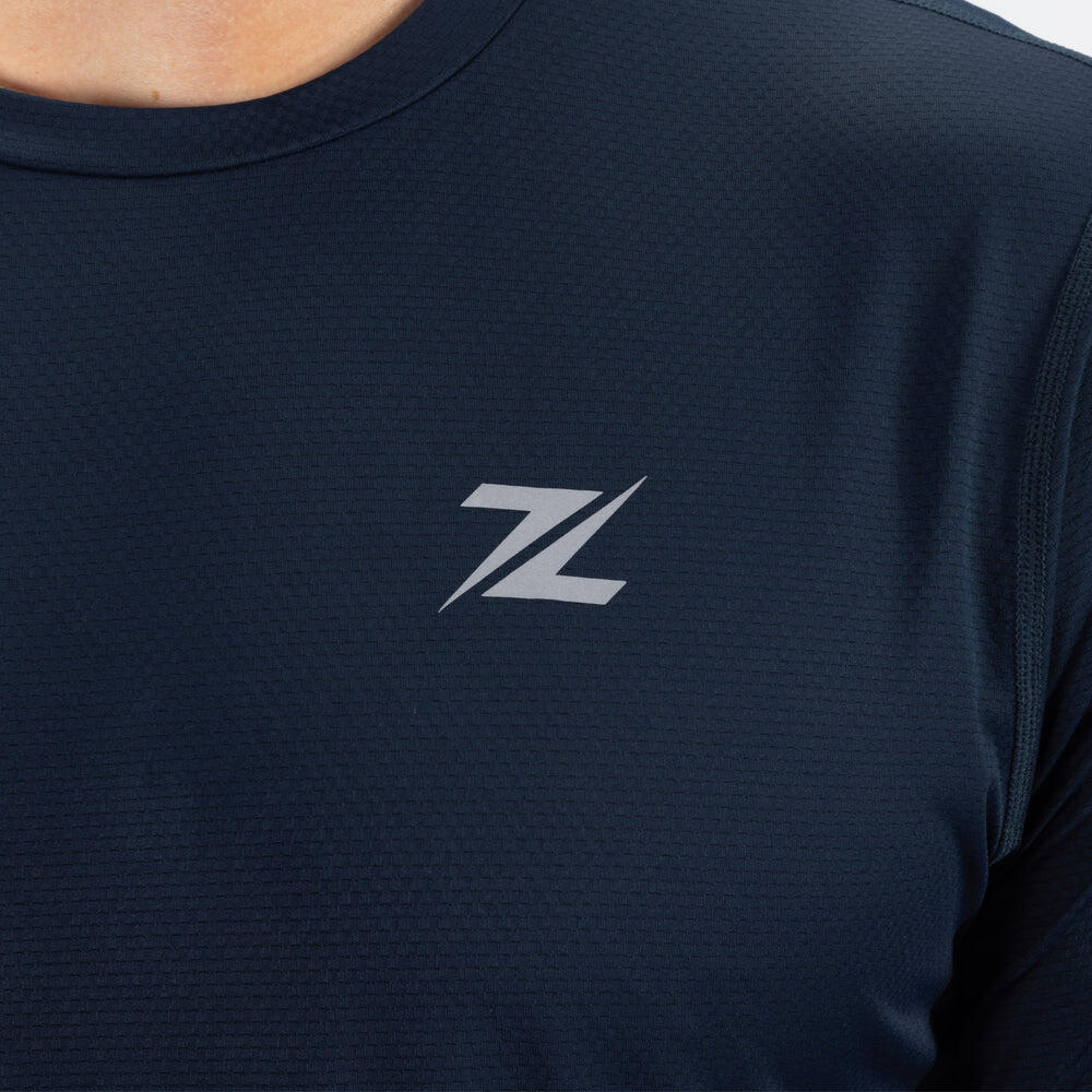 T-shirt de sport ZEUZ pour homme, bleu marine, taille L 4/5