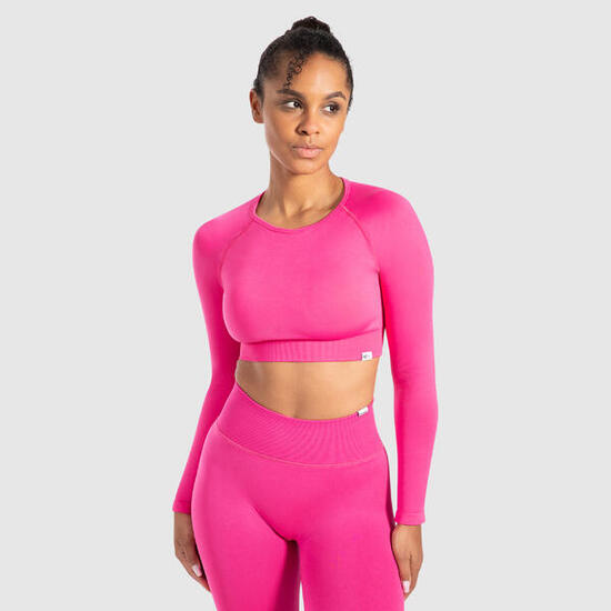 Damen Crop Longsleeve Maysa Blau