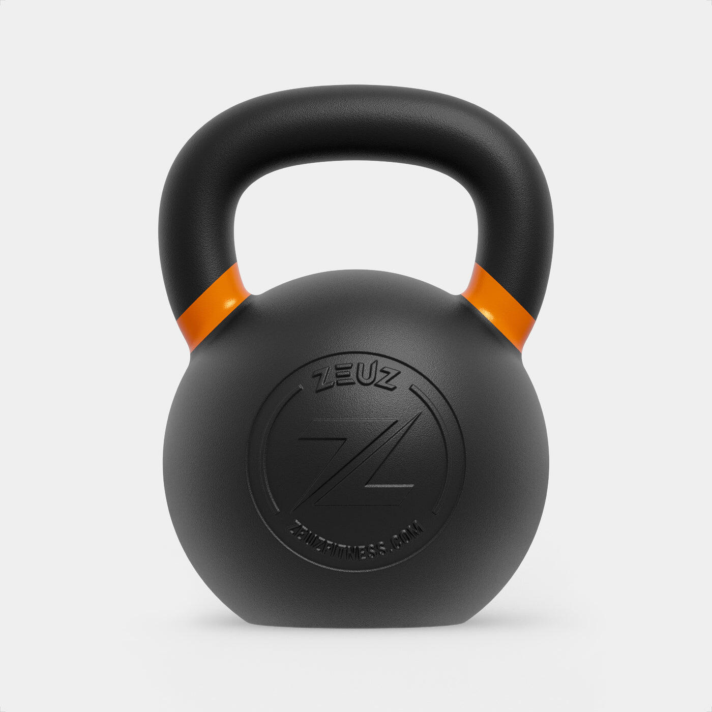Zeuz - Zeuz Kettlebell Fonte - Fitness Fonctionnel & Fitness - Orange 28 Kg - Kettlebell - Noir - Decathlon