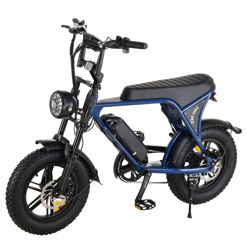 OUXI Ouxi C80 Mini Kinderfatbike inclusief alarm , voetsteuntjes en tas en pomp