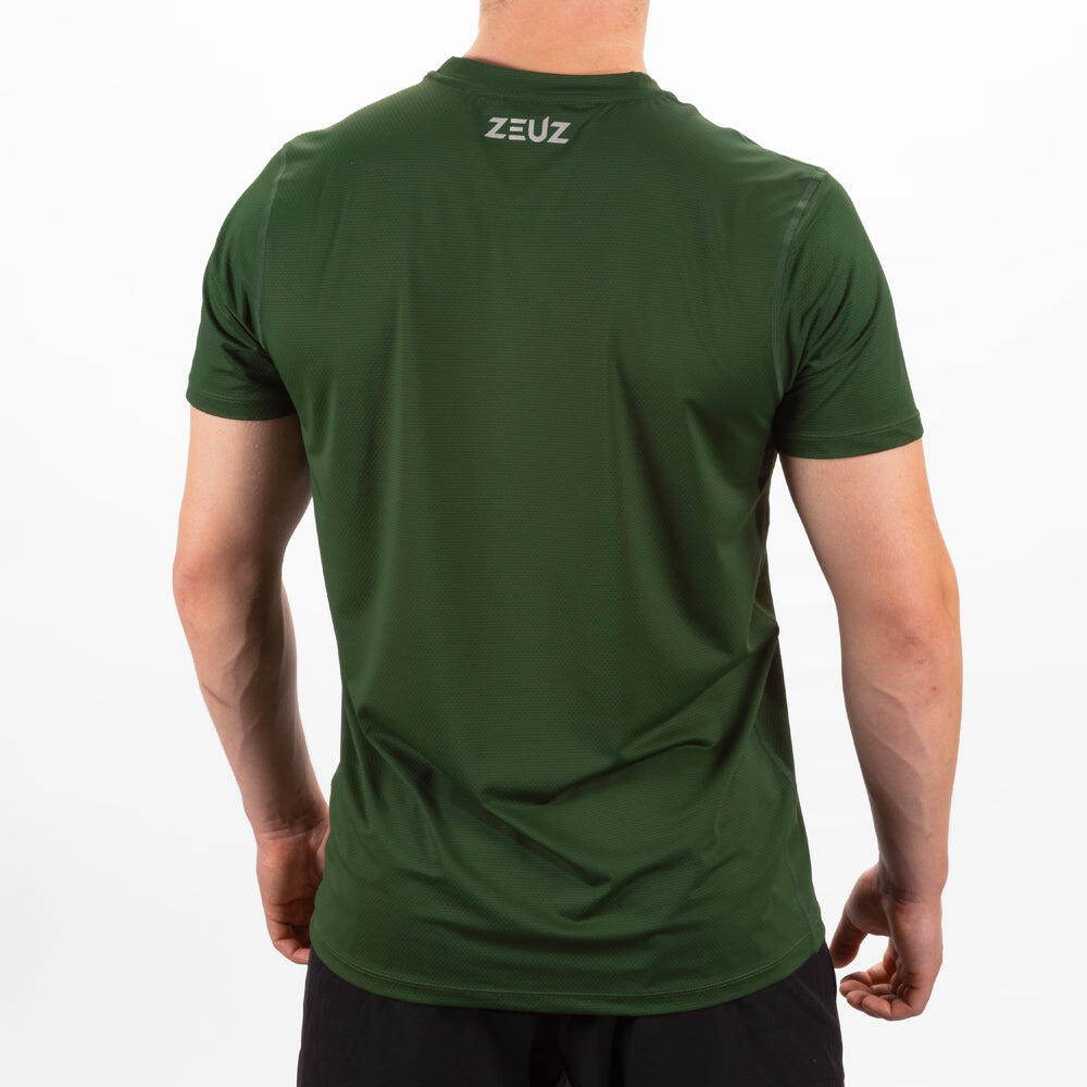 T-shirt de sport ZEUZ pour homme, vert, taille XXL 5/5