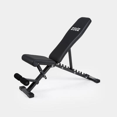 Zeuz vlakke halterbank – flat bench - fitnessbank - draagkracht 310 kg zwart