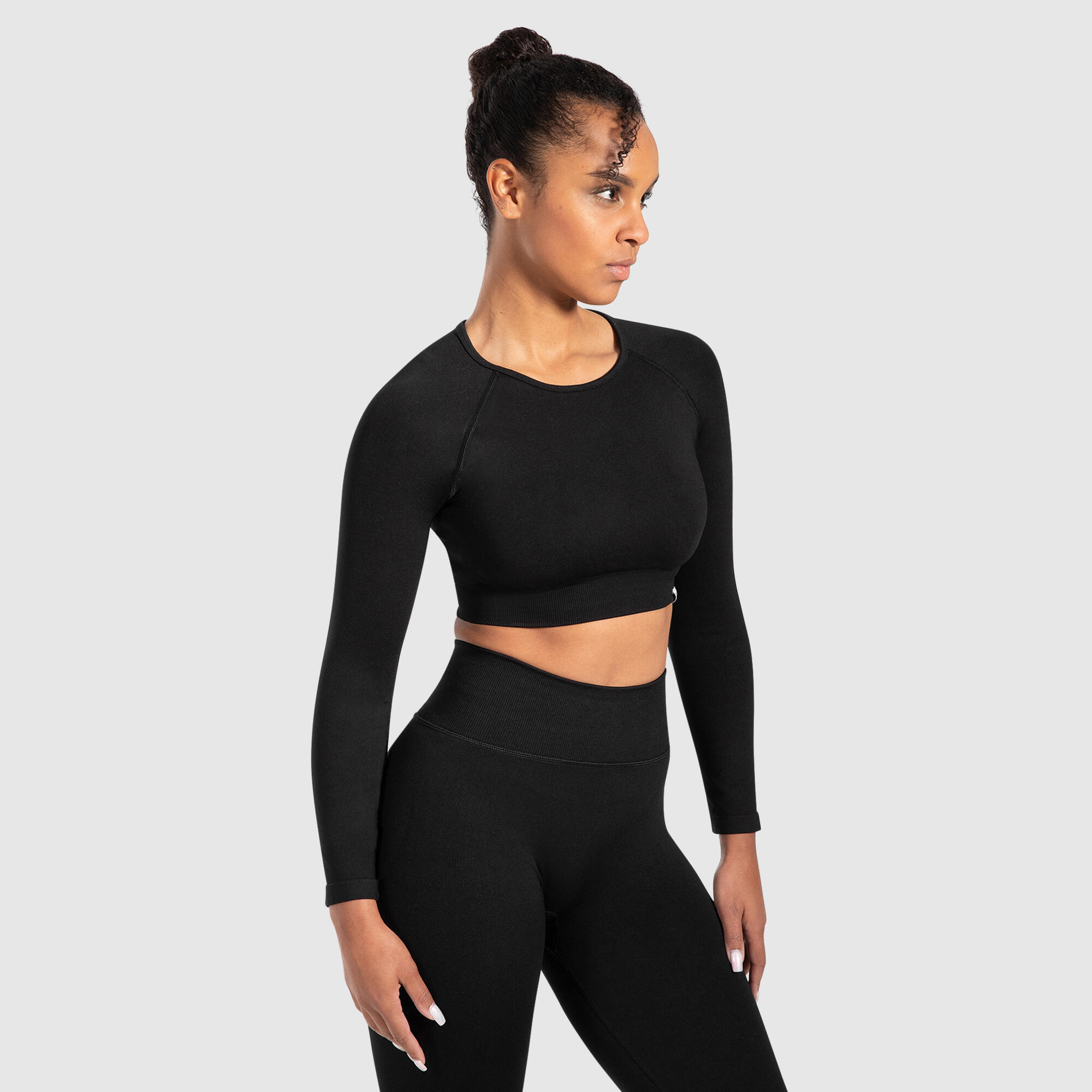 Damen Crop Longsleeve Maysa Schwarz 2/5