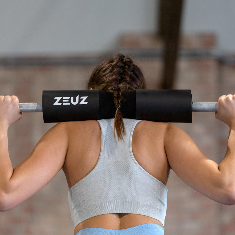 Coussin pour haltères ZEUZ – Squats et hip thrusts – Fitness – Noir 4/7