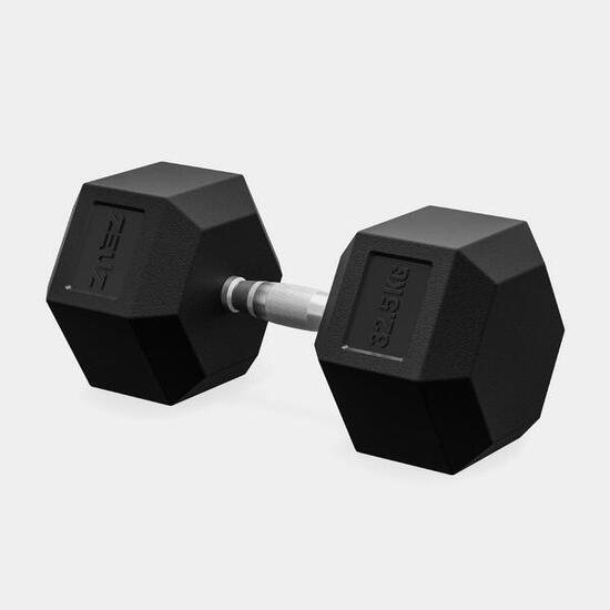 ZEUZ Hexa Dumbbell 1 Stuk 32,5 KG – Hexagon Gewichten – Krachttraining Dumbell