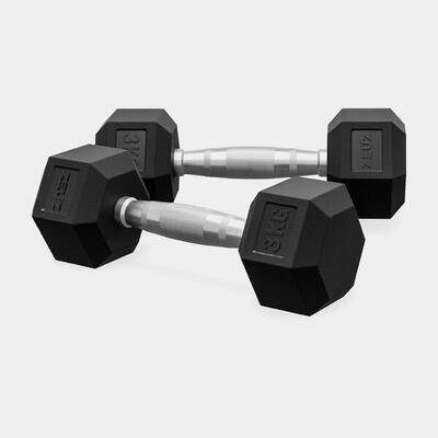 Zeuz hexa dumbbells set 2 x 1 kg – dumbell - hexagon gewichten dumbbellset