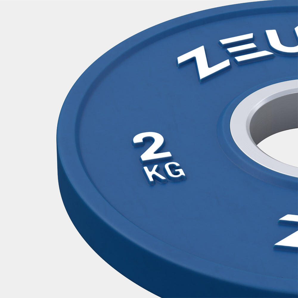 ZEUZ Dischi di peso 2 pezzi 2 kg – per manubri da 50 mm – Metallo e gomma 4/4