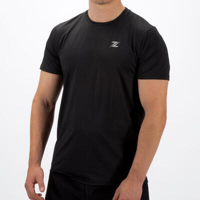 Zeuz sport t-shirt heren - sportkleding man - fitnesskleding - zwart - maat xl