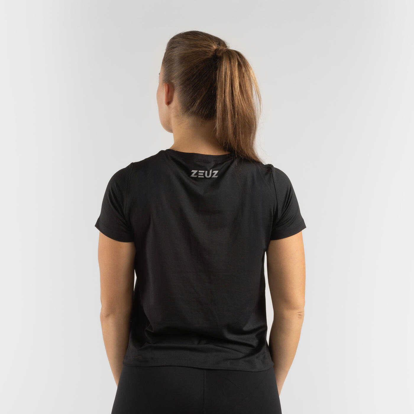 T-shirt de sport ZEUZ pour femme, noir, taille S 7/7