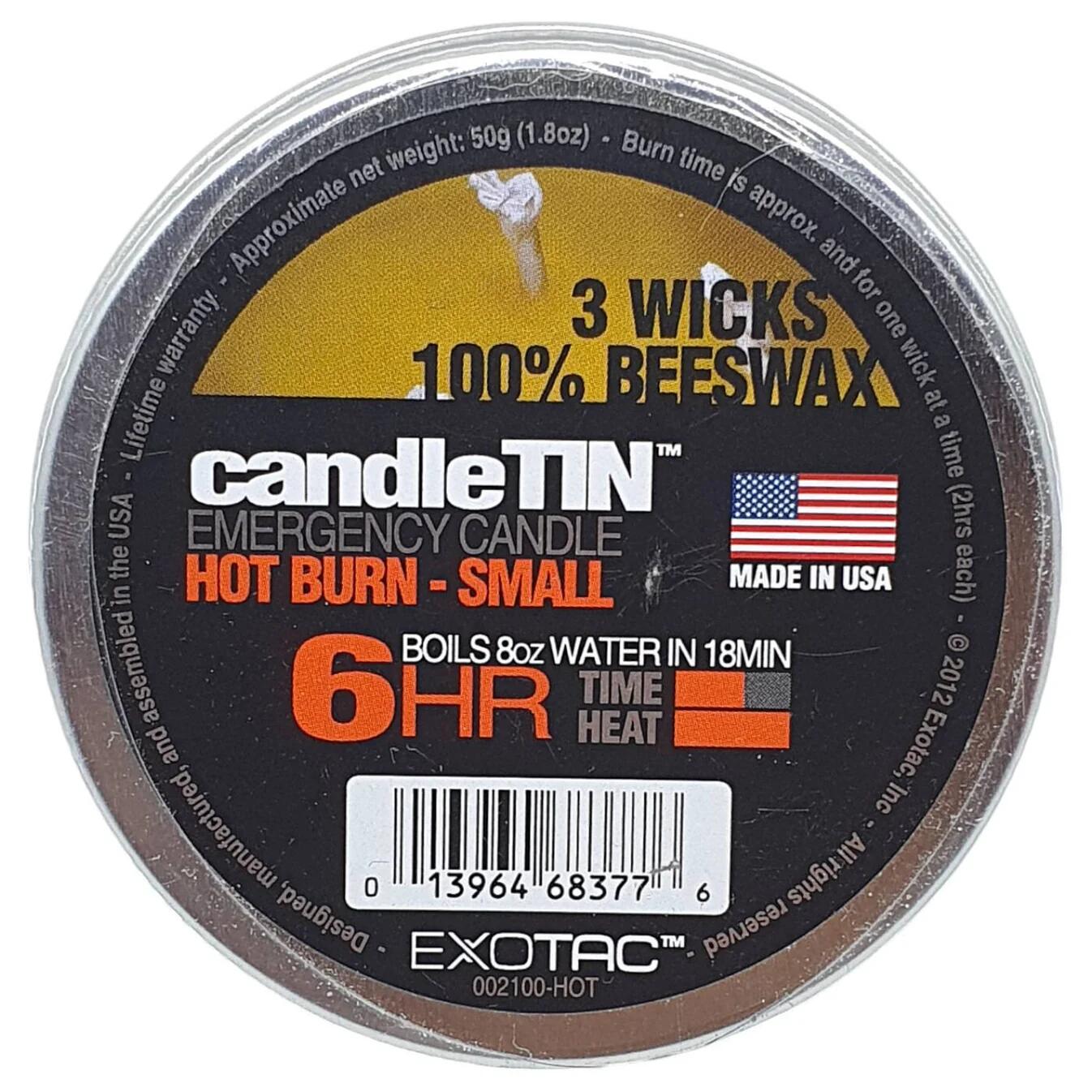Bougie Exotac CandleTIN Petite Combustion Vive 2/3