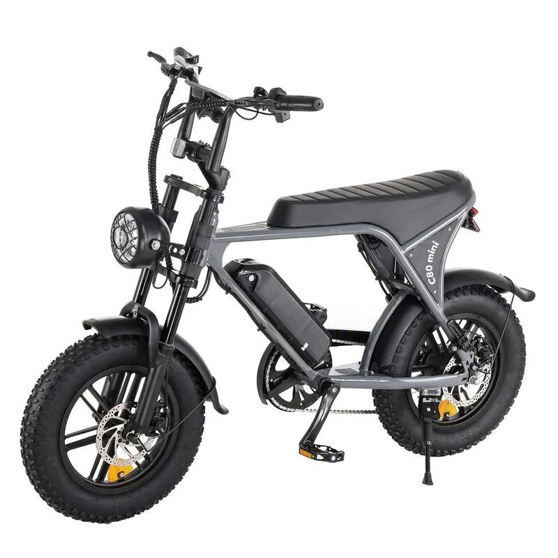 OUXI Ouxi C80 Mini Kinderfatbike inclusief alarm , voetsteuntjes en tas en pomp