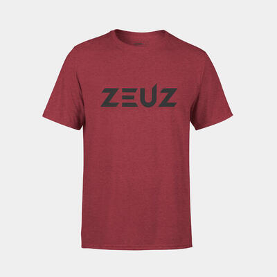 Zeuz sport t-shirt unisex - sportkleding man & vrouw - maat xl - rood