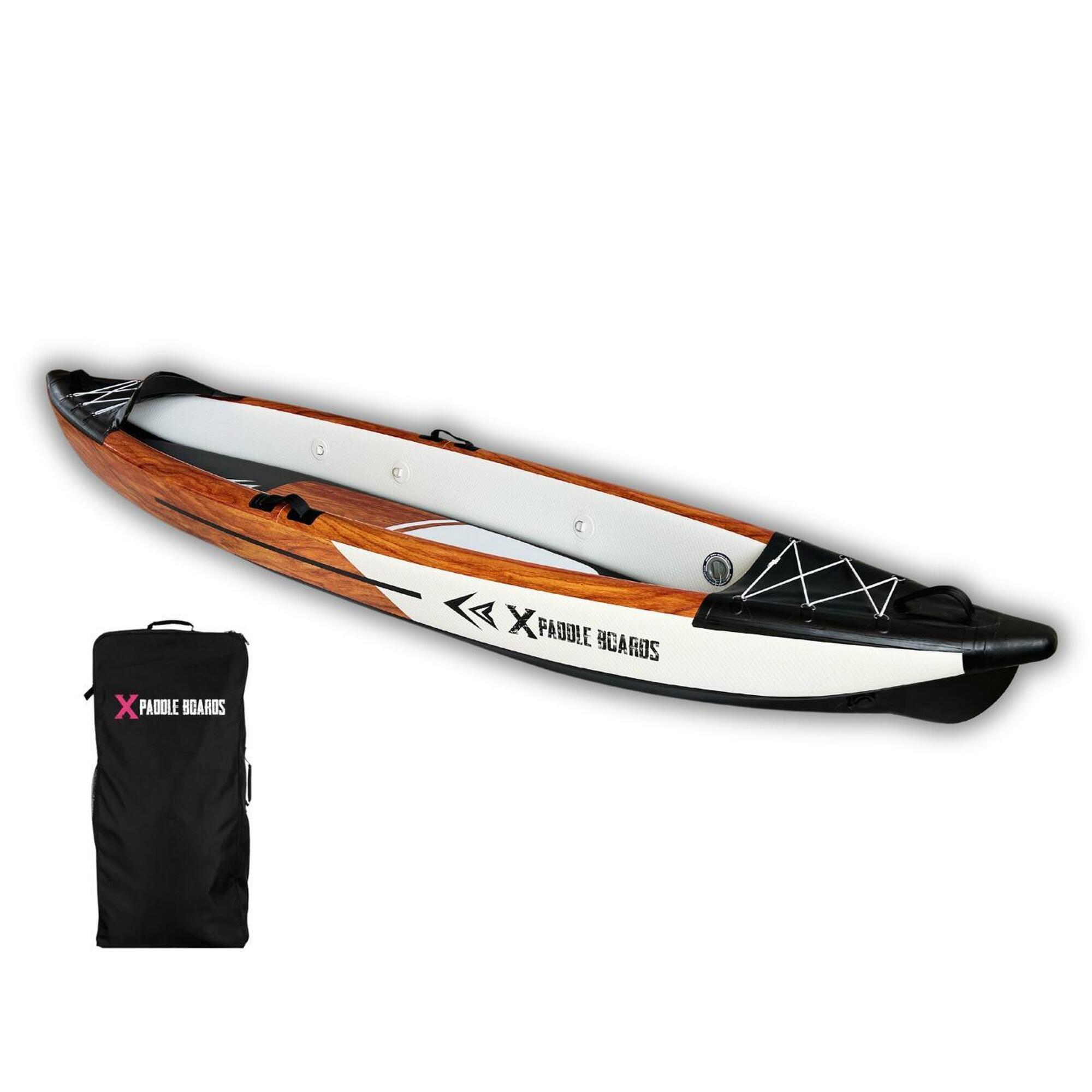 X Paddle Boards - Canoë Kayak Gonflable 1 Place Dropstitch 366 X 75 X 42cm  K-natural - Kayak - Decathlon
