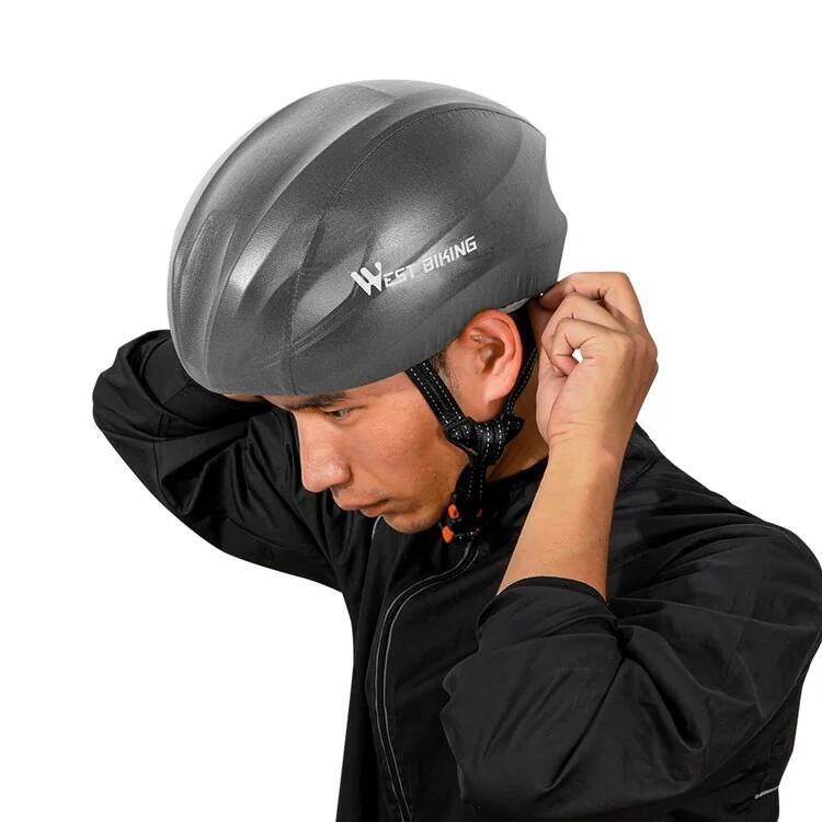 Housse de casque de vélo ultralégère réfléchissante Gris 2/7