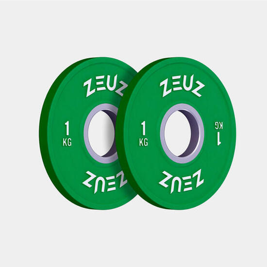 Disques d'haltère ZEUZ 2 x 1 kg (alésage 50 mm)