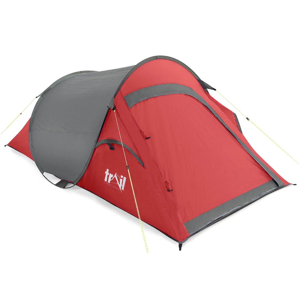 TRAIL OUTDOOR LEISURE 2 Man Pop Up Tent Lightweight Portable Camping Festival Shelter Single Skin