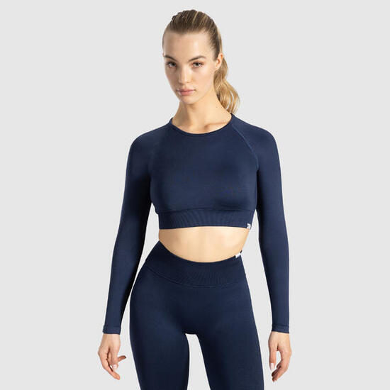 Damen Crop Longsleeve Maysa Schwarz