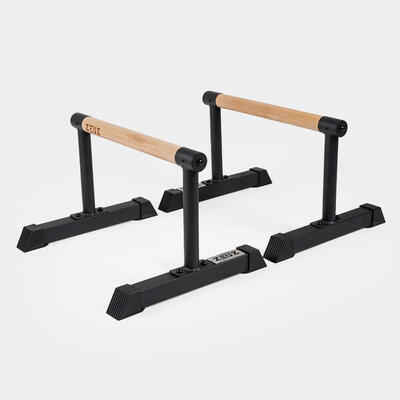 ZEUZ Holz Parallettes für Calisthenics, CrossFit & Turnen - 12,5 CM hoch