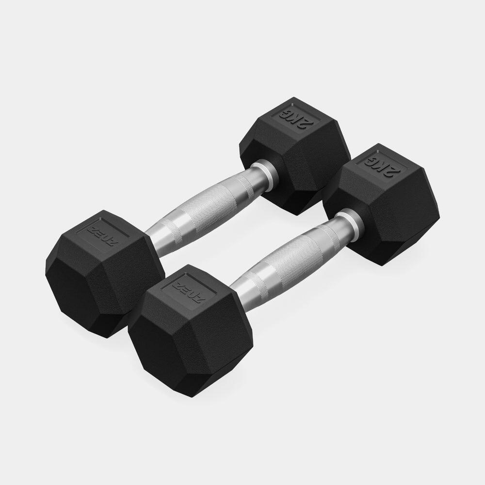 ZEUZ Hexa Dumbbells Set 2 x 2 KG – Halter – Hexagon Gewichten Dumbbellset 3/5