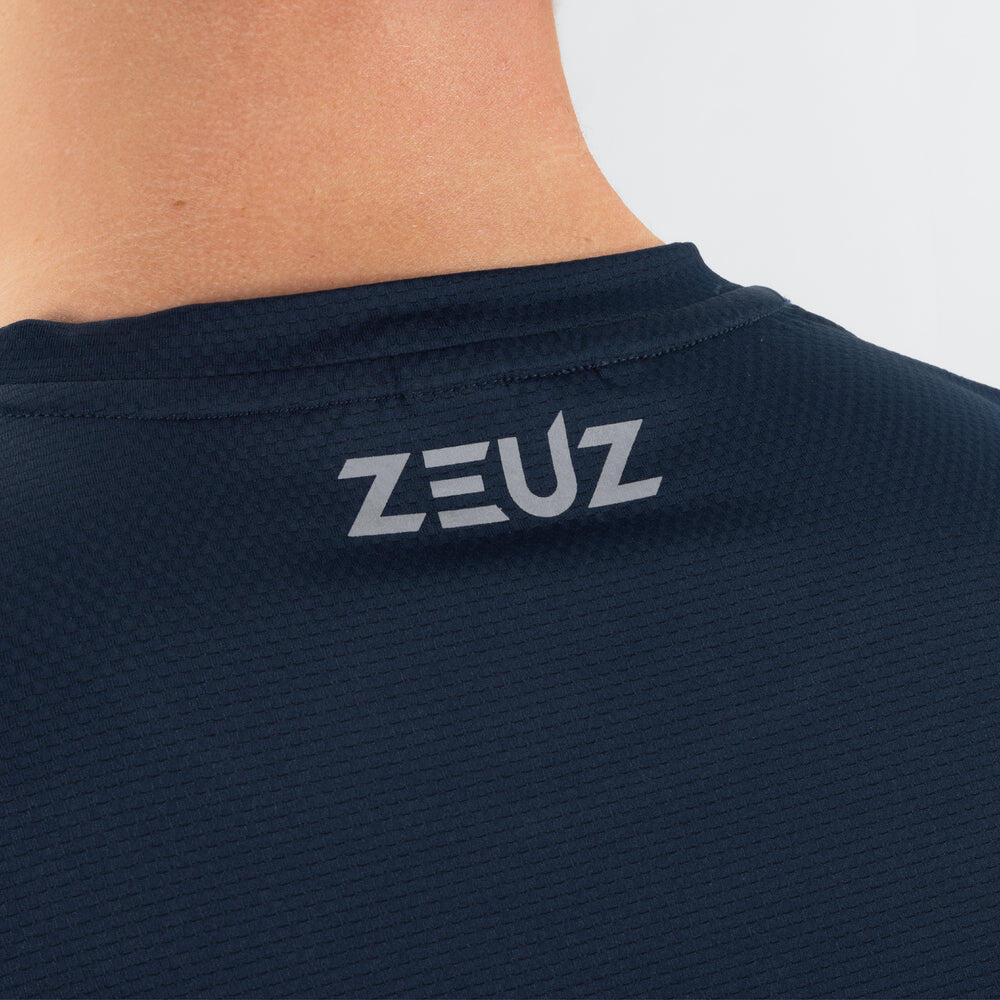 T-shirt de sport ZEUZ pour homme, bleu marine, taille L 5/5