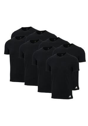 adidas Crew Neck T-Shirt Herren Unterhemd Rund Ausschnitt Baumwolle 8er Pack