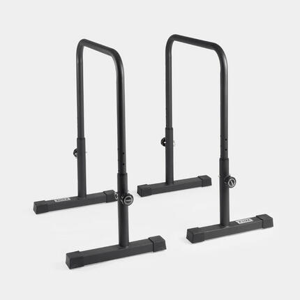 ZEUZ Parallettes Longues Bois Calisthenics & Fitness fonctionnel - 70x22x12,5 CM