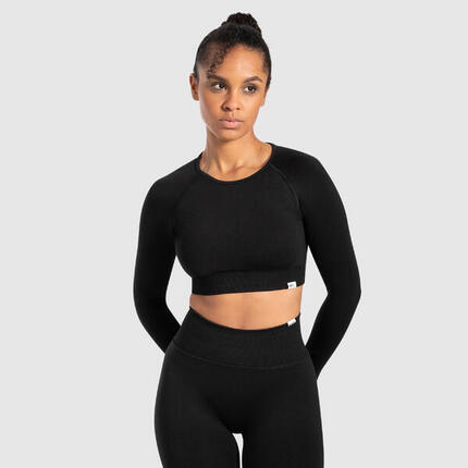 Damen Crop Longsleeve Maysa Bordeaux