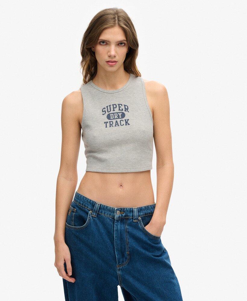 SUPERDRY Kurzes Waffel-Athletic-Essentials-Top