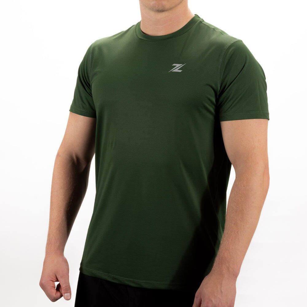 T-shirt de sport ZEUZ pour homme, vert, taille XXL 2/5