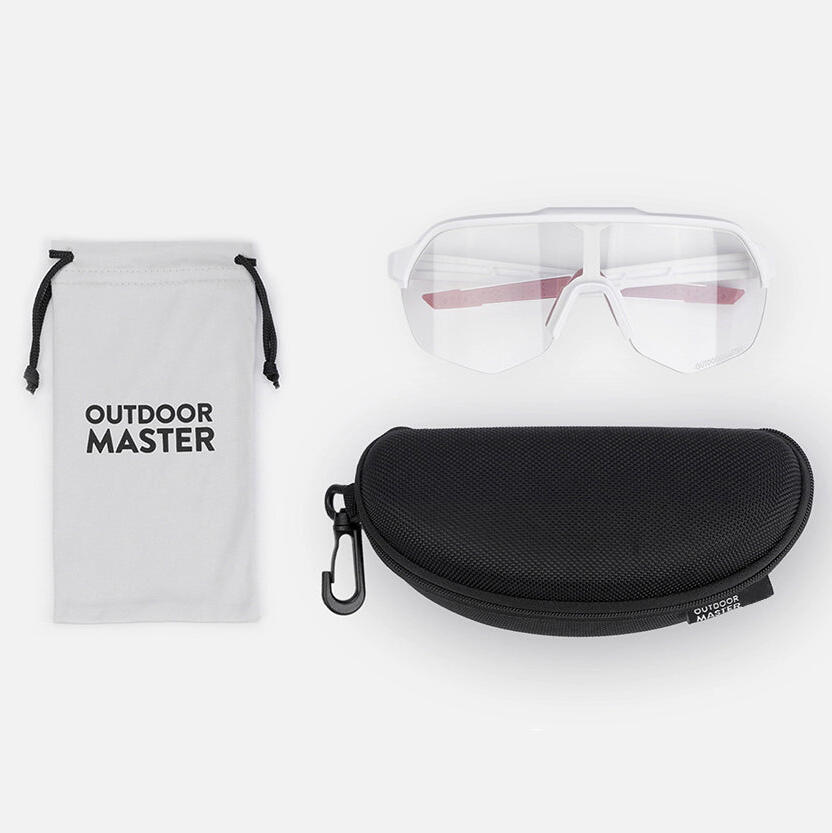 Outdoor Master Hawk Photochromic Sport Sunglasses Black Fames Grey Lenses 4/4