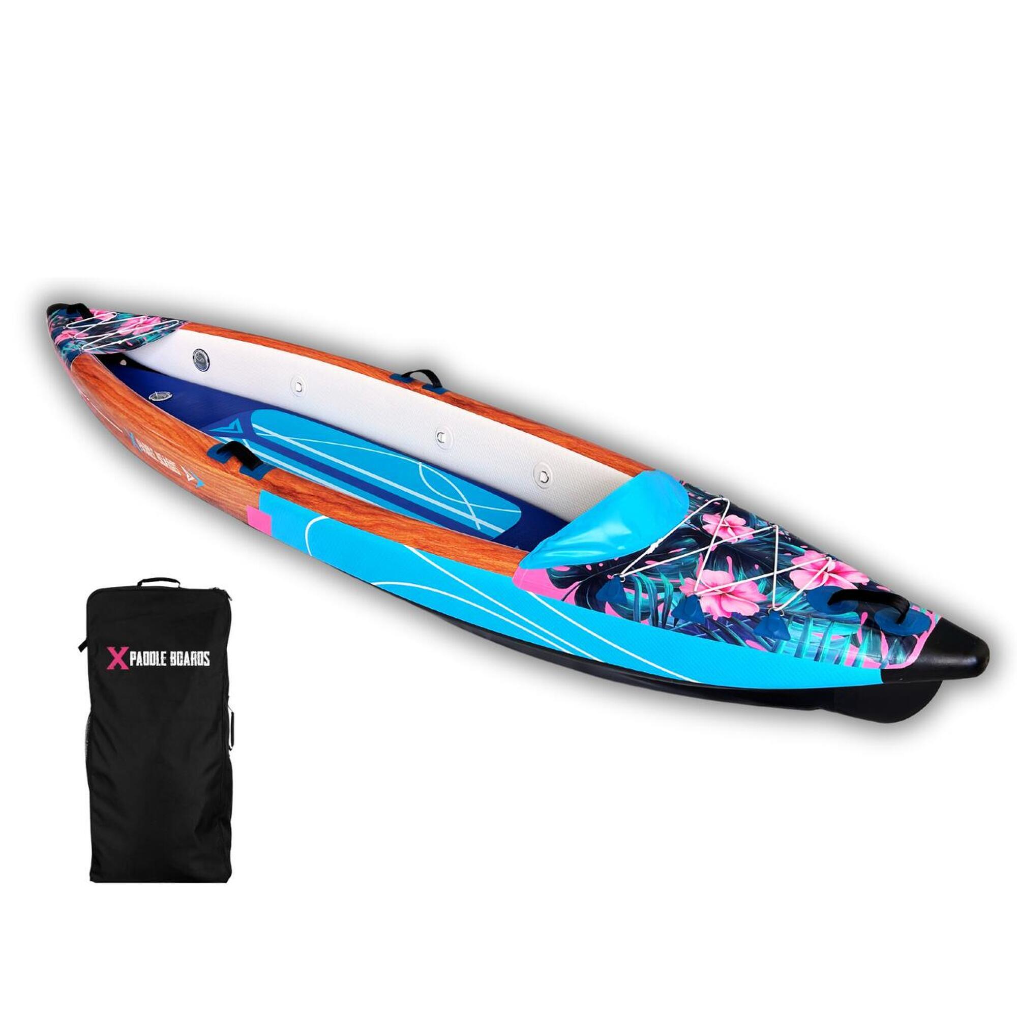 X PADDLE BOARDS Nafukovací kánoe/kajak pro 1 osobu Dropstitch 366cm K-HAWAII