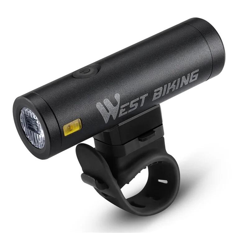 WEST BIKING Luce Anteriore LED Luminosa 500LM per Ciclismo Notturno - Nero