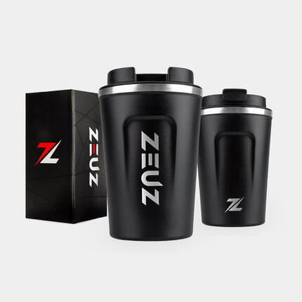 Mug isotherme ZEUZ pour café et thé – 380 ml – Noir