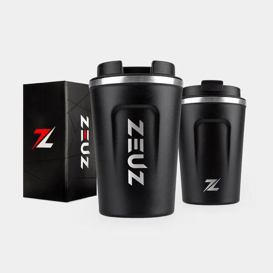 Mug isotherme ZEUZ pour café et thé – 380 ml – Noir