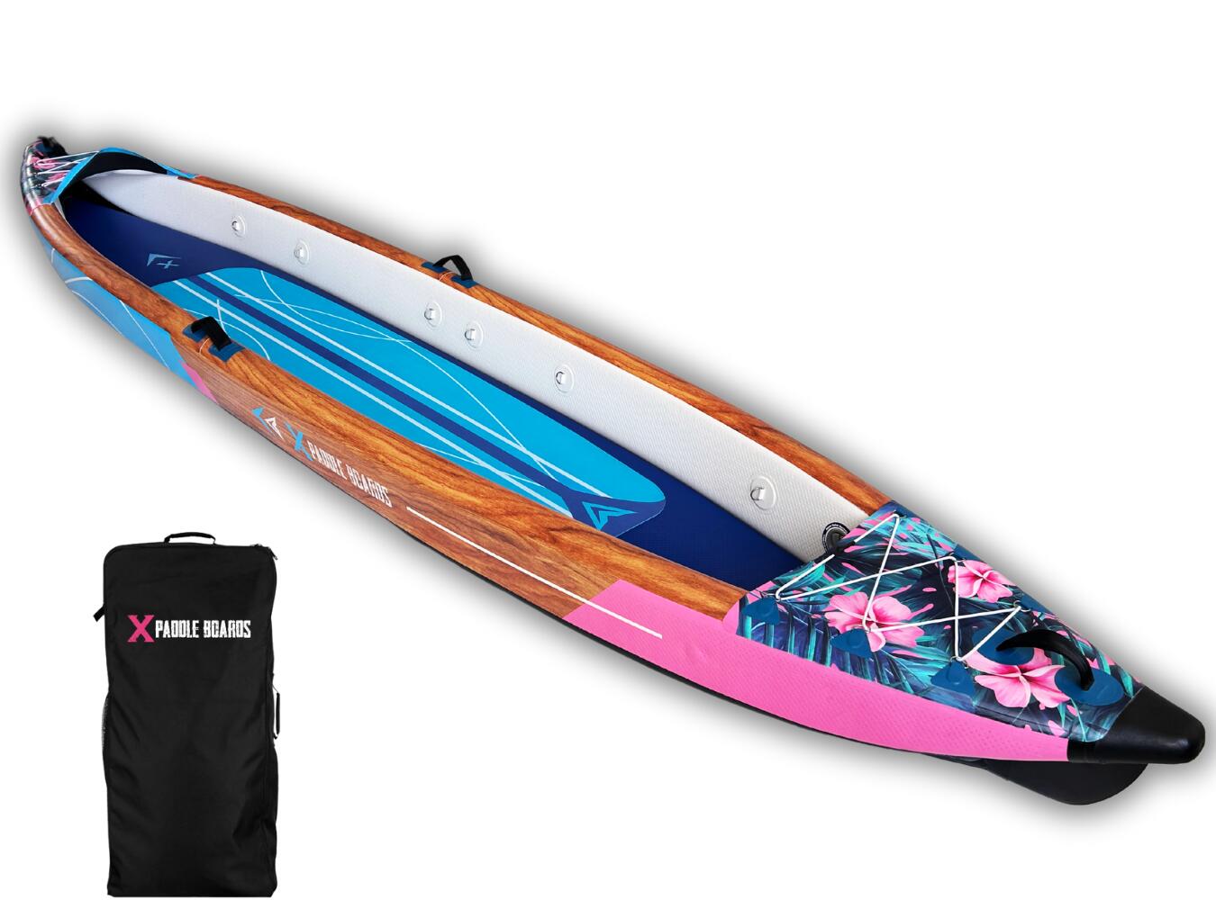 X PADDLE BOARDS Canoa kayak gonfiabile 2 posti dropstitch 470 x 80 x 42 cm K-Hawaii
