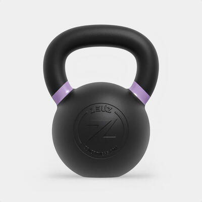 Zeuz kettlebell 8 kg – gewichten voor fitness & crossfit - gietijzer – roze
