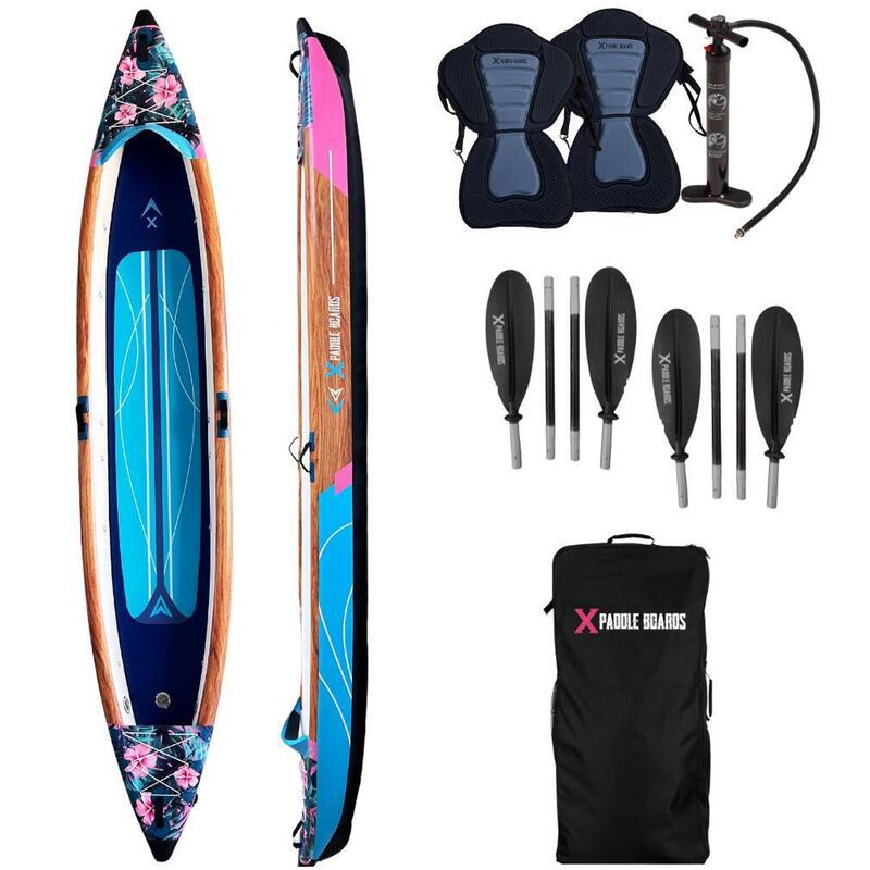 Canoe-kayak gonflabil pentru 2 persoane dropstitch 470 x 80 x 42 cm K-Hawaii