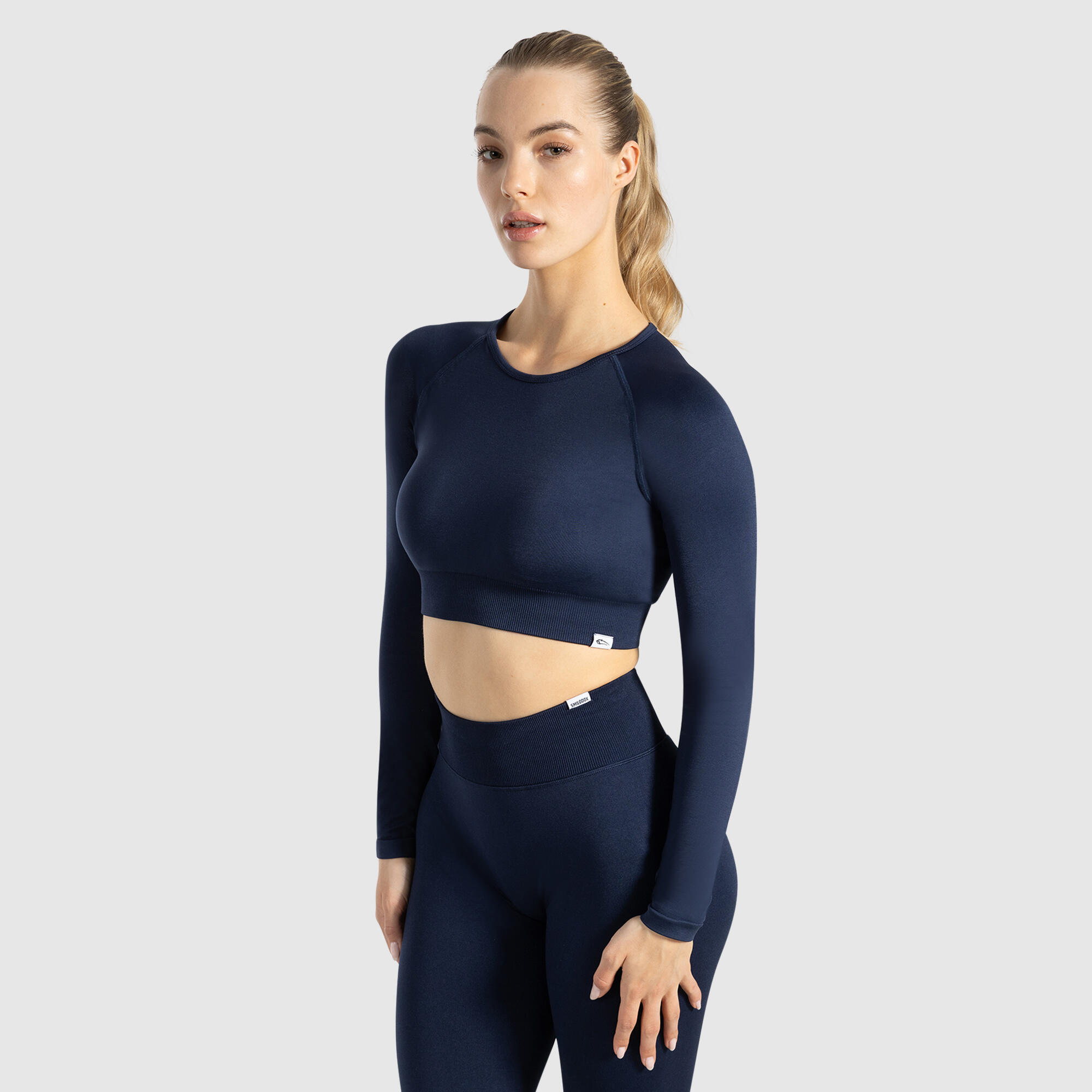 Damen Crop Longsleeve Maysa Marineblau 2/5