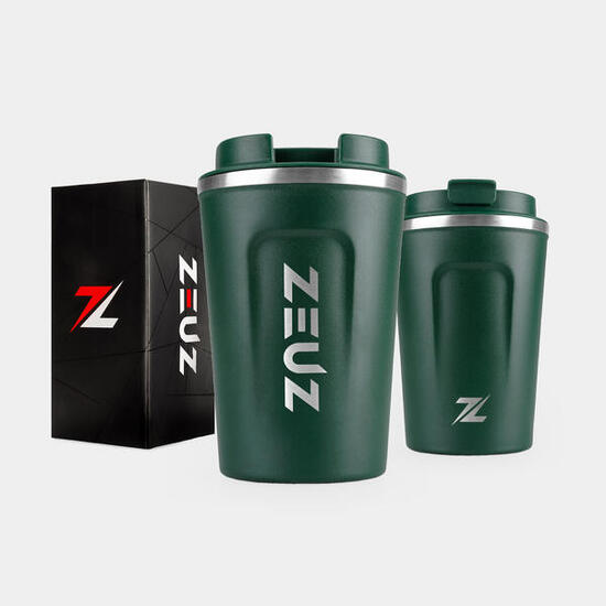 Gobelet isotherme ZEUZ pour café et thé – 380 ml – Vert