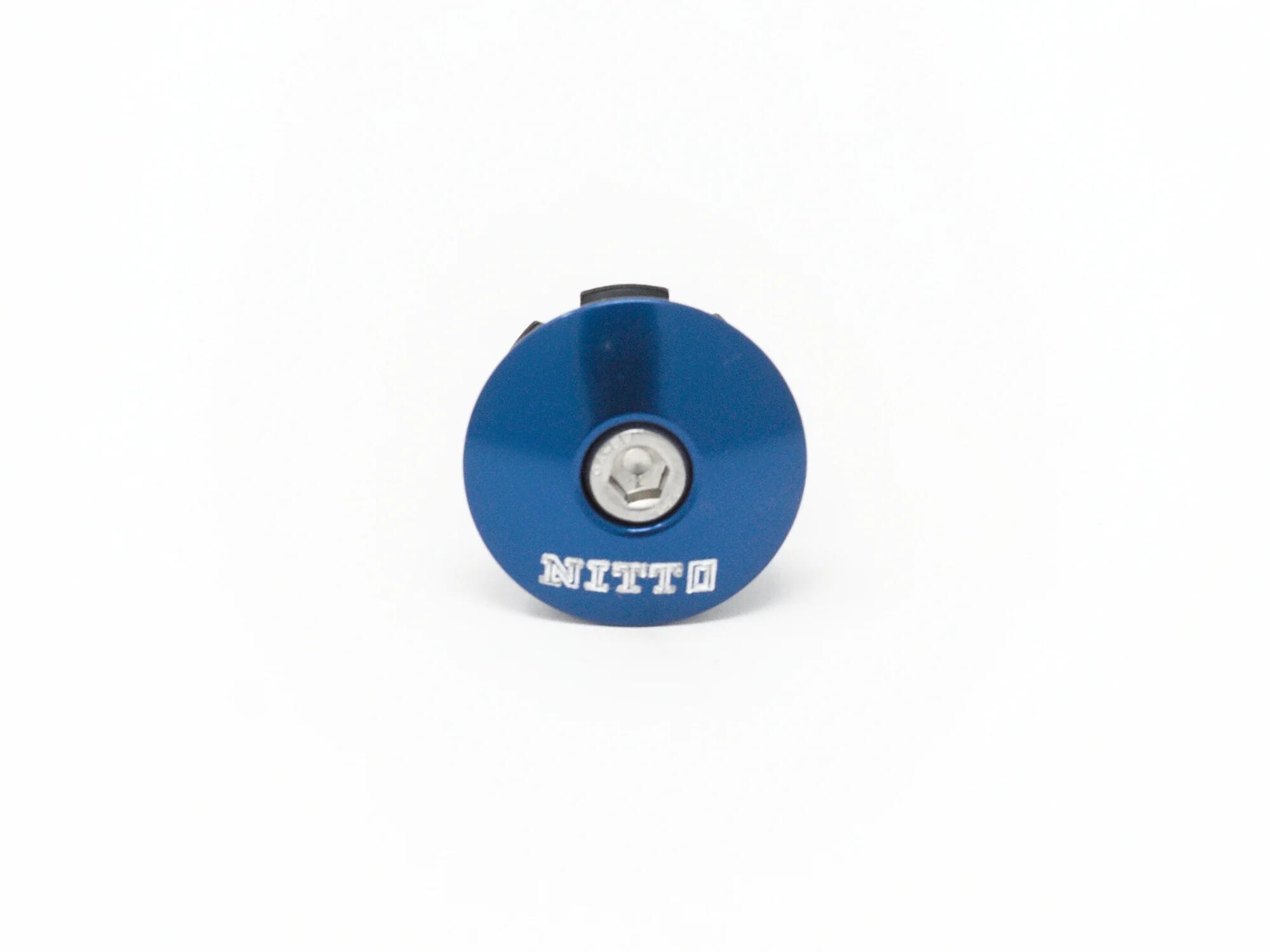 NITTO Attacco manubrio | Tappo per stelo Nitto | Blu | NITTO