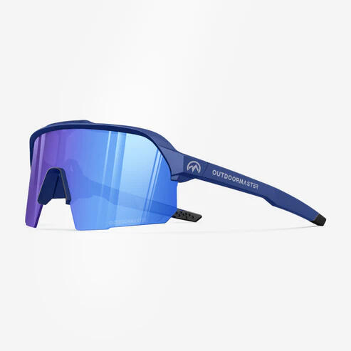 OUTDOOR MASTER Outdoor Master Hawk Polarised Sport Sunglasses Deep Blue Frames Blue Lenses