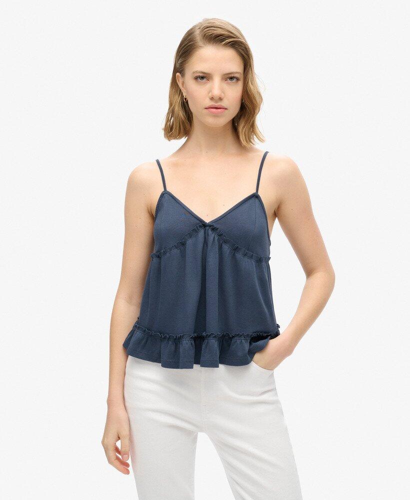 SUPERDRY Jersey-Cami-Top mit Volants