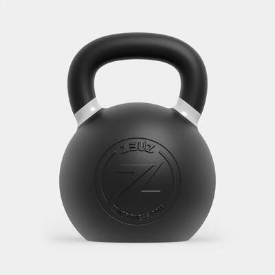 Zeuz kettlebell 8 kg – gewichten voor fitness & crossfit - gietijzer – roze
