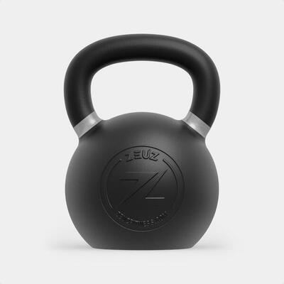 Zeuz kettlebell 8 kg – gewichten voor fitness & crossfit - gietijzer – roze