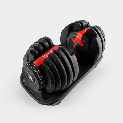 Zeuz 1 stuk verstelbare dumbell 2.5 kg t/m 24 kg - gewichten halterset – halters